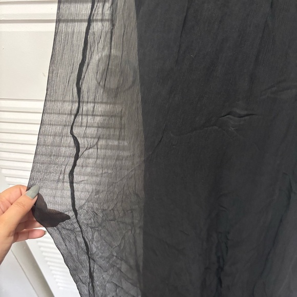 Amsale Black Silk Full Length Formal Sleeveless Halter Dress Women’s Size 6 - Picture 4 of 8